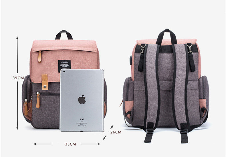 LEQUEEN Multifunctional Large Capacity Mommy Bag