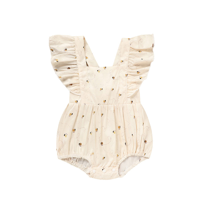 Baby Girl Honeybee Bubble Romper - 1st Bee Day Romper, Infant Bee Birthday Outfit, Cute Bee Romper For Baby