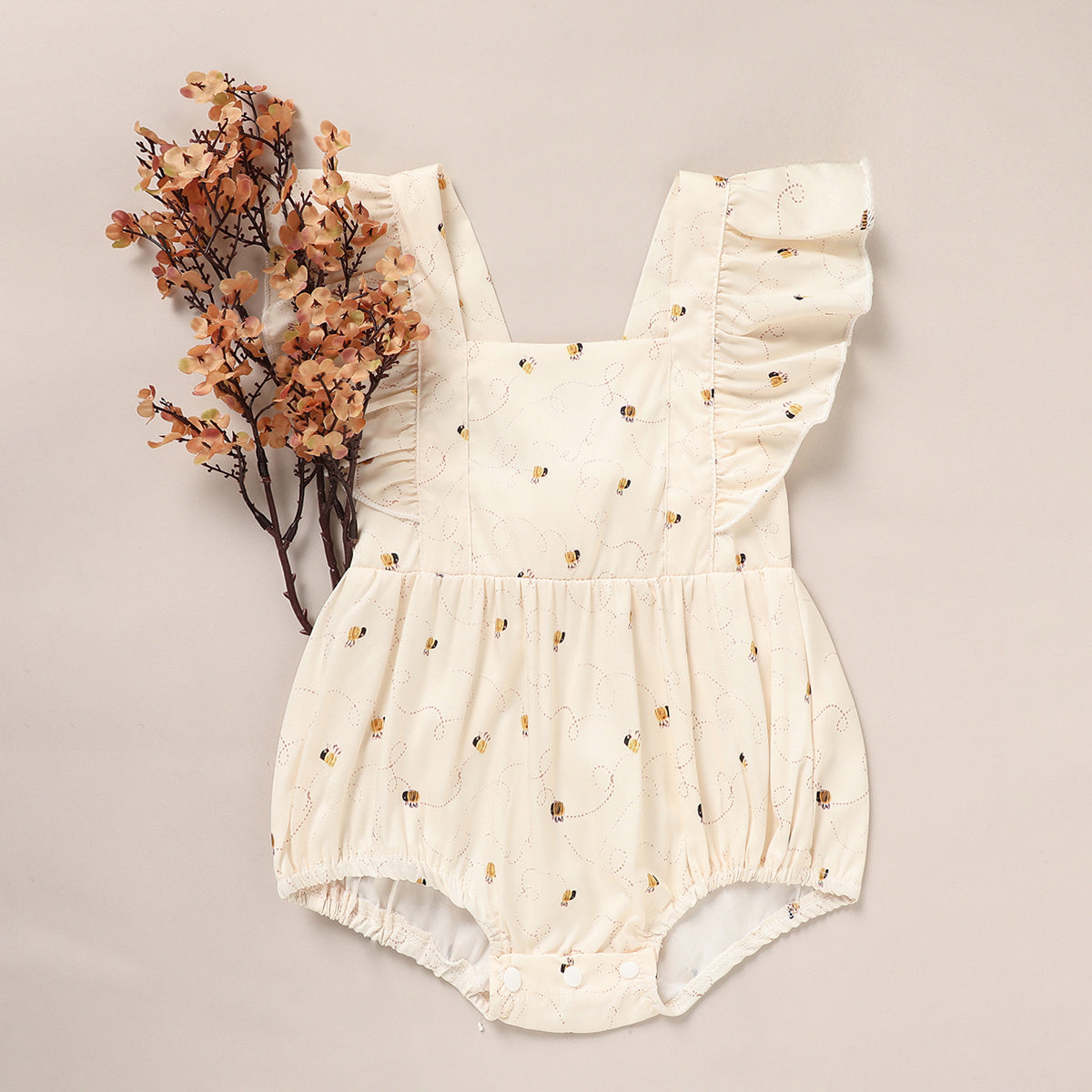 Baby Girl Honeybee Bubble Romper - 1st Bee Day Romper, Infant Bee Birthday Outfit, Cute Bee Romper For Baby