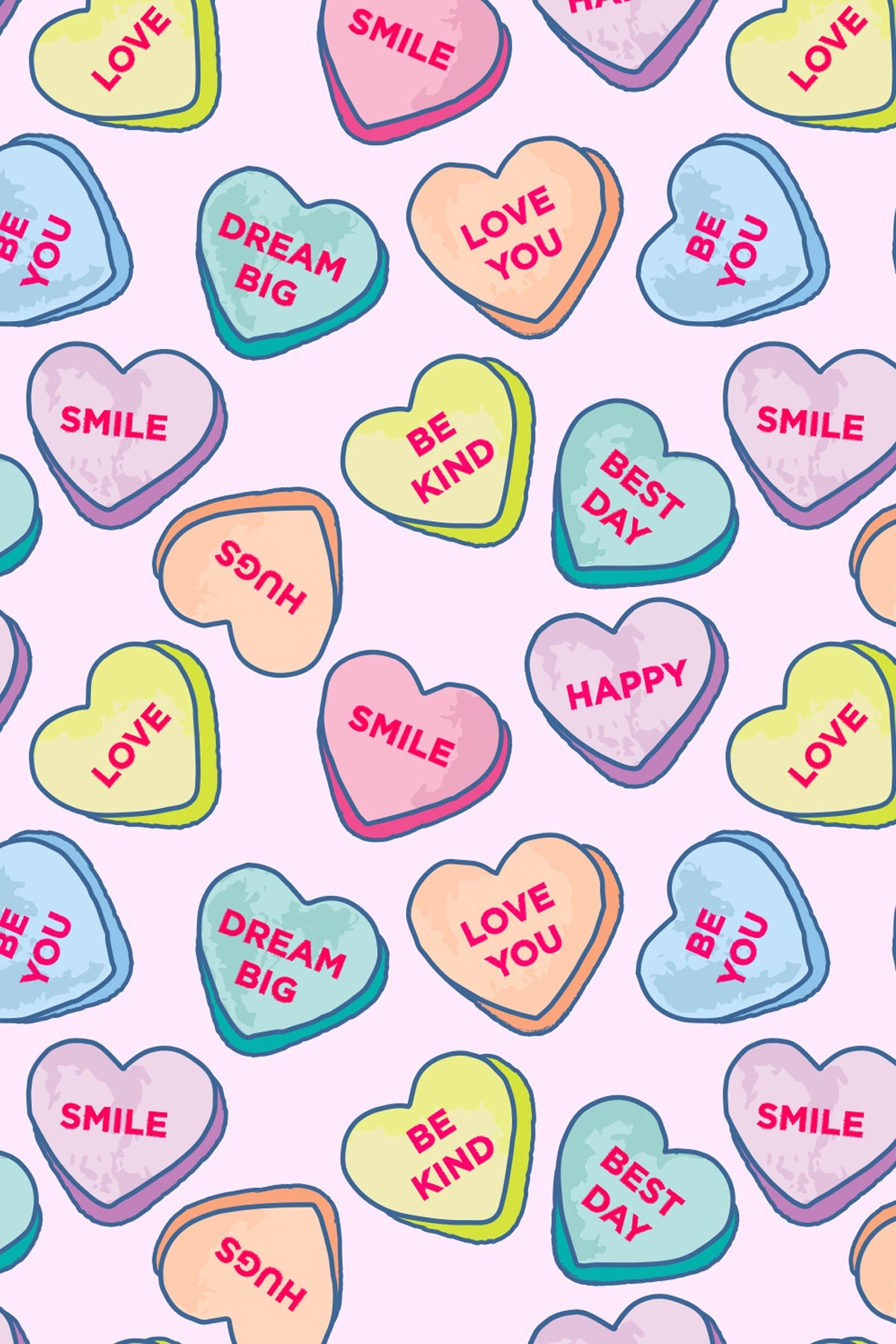 Long Sleeve Pajama Set - Candy Hearts