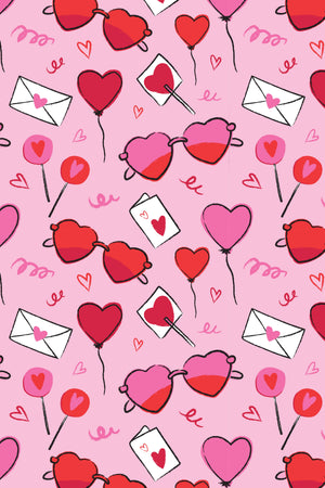 Long Sleeve Pajama Set - Heart Party